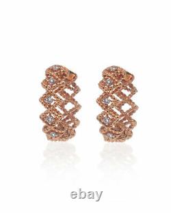 Roberto Coin Roman Barocco 18k Rose Gold Diamond 0.15ct Earrings 7771652AXERX