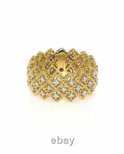 Roberto Coin Roman Barocco 18k Yellow Gold Diamond 0.72ct Ring 6.5 7771650AY65X