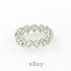 Roberto Coin Roman Barocco Single Row Diamond Ring 18K White Gold 7771649AW65X
