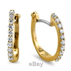 Roberto Coin Rose Gold Perfect Diamond Hoop Earrings