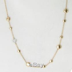 Roberto Coin Spring 11 Station Necklace Diamonds 18K Rose Gold 16 New $1500