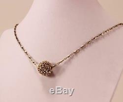 Roberto Coin Stingray 925 Sterling Silver Gold Tone Ball Slide Necklace Pendant