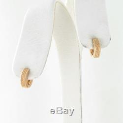 Roberto Coin Symphony Barocco Mini Hoop Earrings 18k Rose Gold New $780