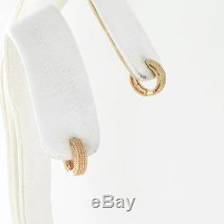 Roberto Coin Symphony Barocco Mini Hoop Earrings 18k Rose Gold New $780