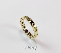 Roberto Coin Symphony Pois Moi 18k Yellow Gold Wedding Band Ring Size Us-6.5