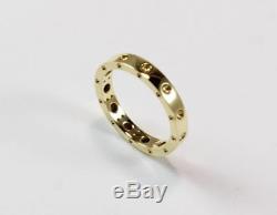 Roberto Coin Symphony Pois Moi 18k Yellow Gold Wedding Band Ring Size Us-6.5