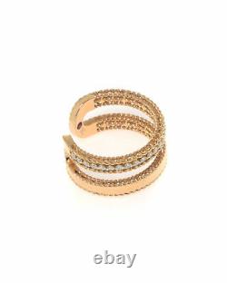 Roberto Coin Symphony Princess 18k Rose Gold Diamond Ring Sz 6.5 7771682AX65X