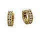 Roberto Coin Symphony Princess Diamond Hoop Earrings 18K White and Yellow Gold
