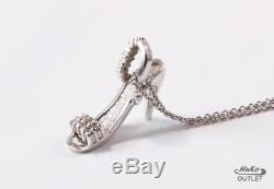 Roberto Coin Tiny Treasrues High Heel 18k White Gold Diamond Necklace Pendant