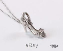 Roberto Coin Tiny Treasrues High Heel 18k White Gold Diamond Necklace Pendant