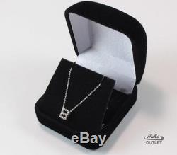 Roberto Coin Tiny Treasure 18k Gold Diamond B Letter Initial Necklace Pendant