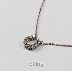Roberto Coin Tiny Treasure 18k Gold Diamond Lucky Horseshoe Necklace Pendant