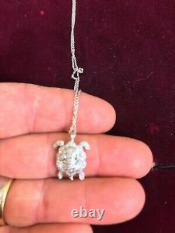 Roberto Coin Tiny Treasure 18k Gold Diamond Turtle Necklace 18k Chain