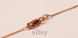 Roberto Coin Tiny Treasure 18k Rose Gold Diamond Letter Initial D Necklace