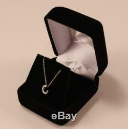Roberto Coin Tiny Treasure 18k White Gold Diamond Letter C Initial Necklace