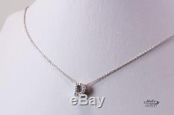 Roberto Coin Tiny Treasure 18k White Gold Diamond Letter D Initial Necklace