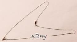 Roberto Coin Tiny Treasure 18k White Gold Diamond Letter T Initial Necklace