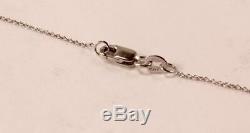 Roberto Coin Tiny Treasure 18k White Gold Diamond Letter T Initial Necklace