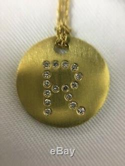Roberto Coin Tiny Treasures 18K Yellow Gold Initial R Pendant Necklace