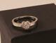 Roberto Coin Tiny Treasures 18k White Gold Diamond Heart Ring Size 6.5/t54/uk-n