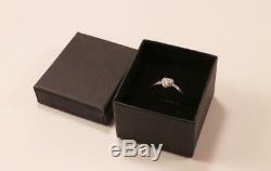 Roberto Coin Tiny Treasures 18k White Gold Diamond Heart Ring Size 6.5/t54/uk-n