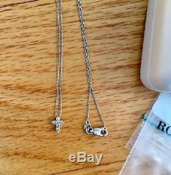 Roberto Coin Tiny Treasures Cross Necklace 18kt. White Gold