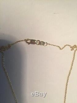 Roberto Coin Tiny Treasures Diamond Baby Cross Necklace 18k Yellow Gold