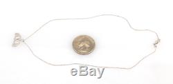 Roberto Coin Tiny Treasures Diamond Crown Pendant 18K White Gold Chain 14