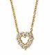 Roberto Coin Tiny Treasures Diamond Heart Necklace in Yellow Gold, 0.11 cttw