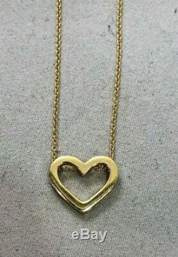 Roberto Coin Tiny Treasures Heart Earrings & Necklace 18k Yellow Gold Set