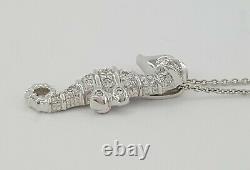 Roberto Coin Tiny Treasures Seahorse 0.1 ct Diamond 18K White Gold 18 Rtl $950