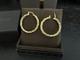 Roberto Coin Twisted 18K Yellow Gold Hoop Earrings 35mm Diameter Made in Italy