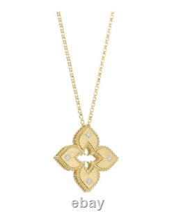 Roberto Coin Venetian Princess 18K Yellow Gold and Diamond pendant Necklace