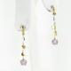 Roberto Coin Violet Star Diamond Drop Earrings 18k Yellow Gold New $1300