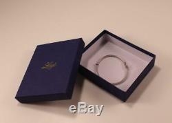 Roberto Coin Weave Woven 18k White Gold 2-station Diamond Bangle Bracelet