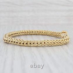 Roberto Coin Wheat Chain Bracelet 18k Yellow Gold 7 5.4mm Italy