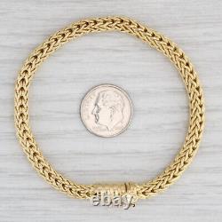 Roberto Coin Wheat Chain Bracelet 18k Yellow Gold 7 5.4mm Italy
