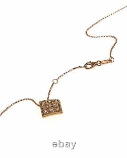 Roberto Coin Womens Barocco 18k Rose Gold Diamond 0.14ct Necklace 7772024AXCHX