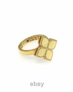 Roberto Coin Womens Princess 18k Yellow Gold Ring Sz 6.5 7771378AY650