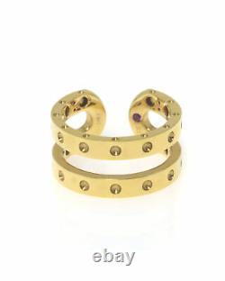 Roberto Coin Womens Symphony 18k Yellow Gold Statement Ring Sz 7 7771657AY700