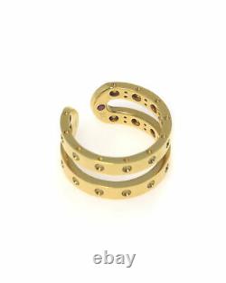 Roberto Coin Womens Symphony 18k Yellow Gold Statement Ring Sz 7 7771657AY700