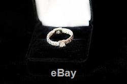 Roberto Coin Woven Silk 18k White Gold and Diamond Ring