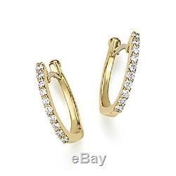 Roberto Coin Yellow Gold Perfect Diamond Hoop Earrings