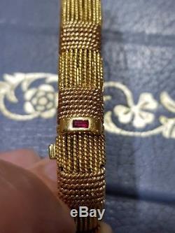 Roberto Coin appasionata bracelet in yellow and red 18ct gold with ruby clasp