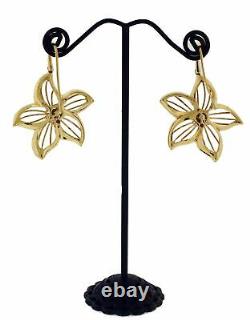 Roberto Coin brown diamond flower earrings in 18k rose gold