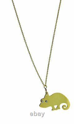 Roberto Coin diamond Chameleon necklace in 18k yellow gold