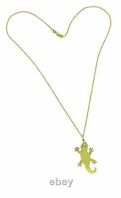 Roberto Coin diamond Gecko necklace in 18k yellow gold