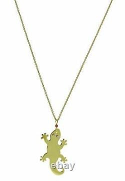 Roberto Coin diamond Gecko necklace in 18k yellow gold