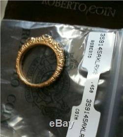 Roberto Coin three stone 18k rose Gold Classique Ring 0.45 ctw