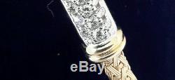 Roberto Coin woven silk 18k yellow gold and Diamond estate bracelet RETAIL $6500
